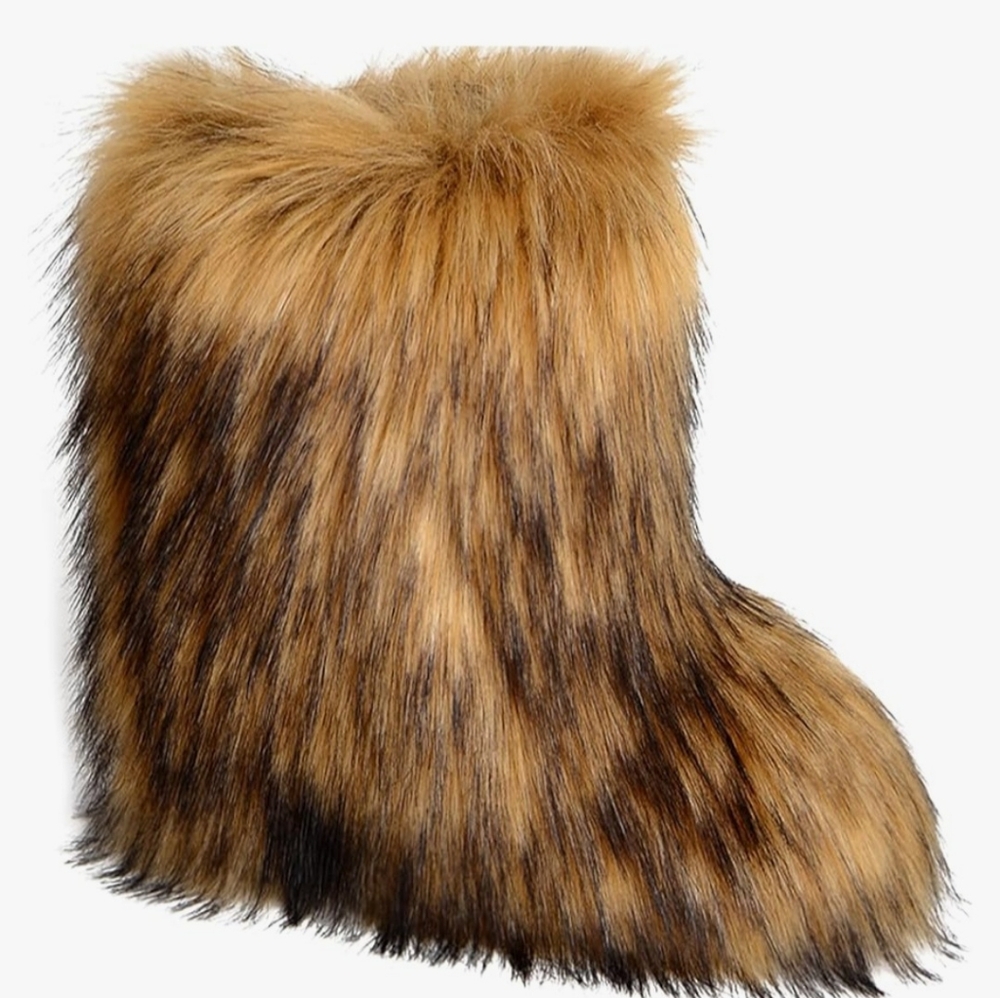 Fur snow boots